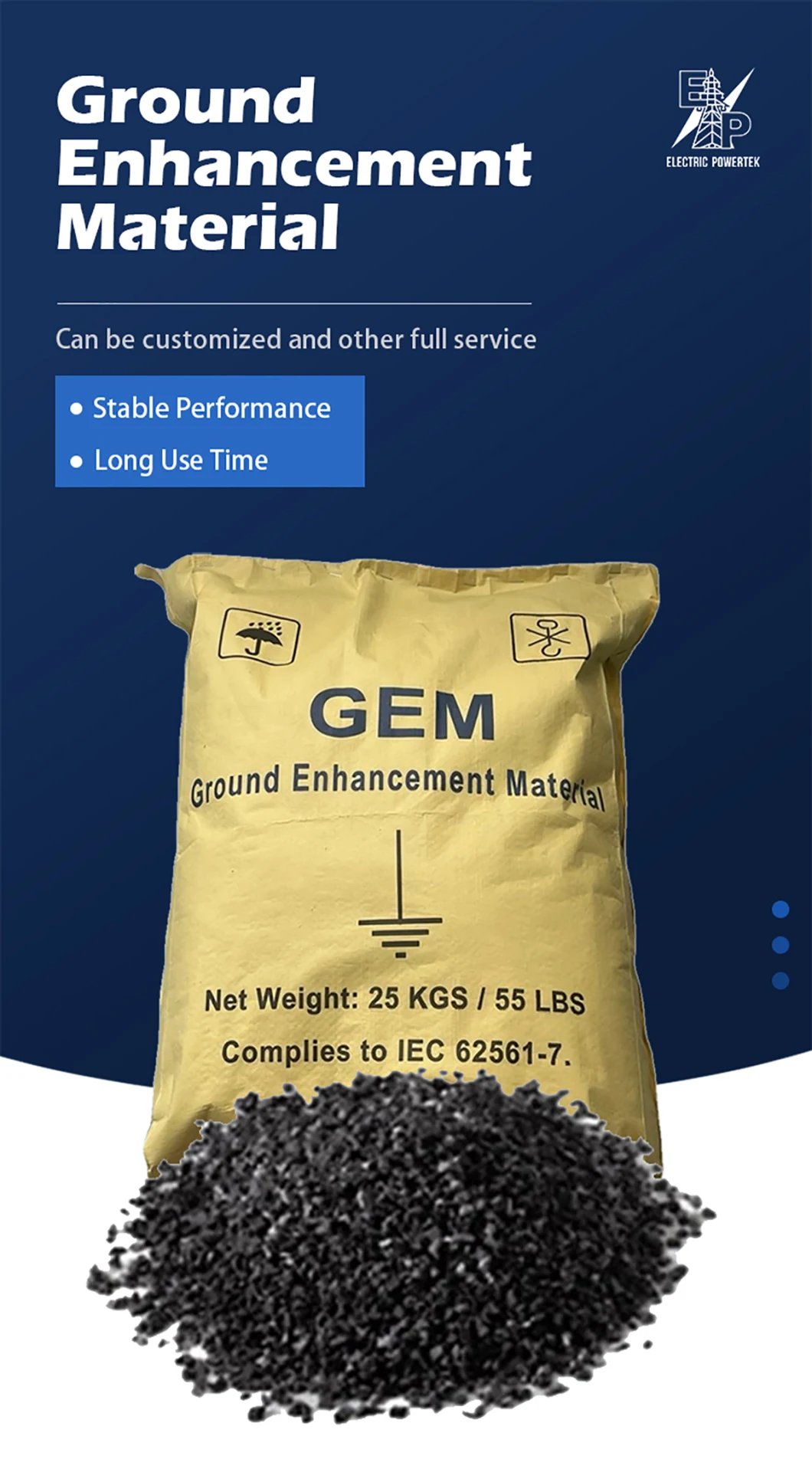 Earthing Backfill Compound Graphene Ground Enhancement Material