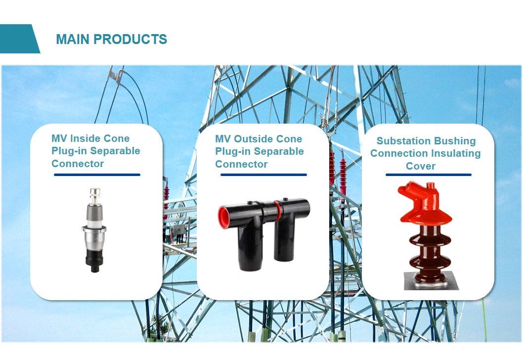 CJB30-630 11kV 12kV 15kV 24kV 25kV 25kv 33kV 35kV 36kV 40.5kV 630A Dead Break Screened Separable Tee Connector (Interface C) with Compression Lug(Front Tee)