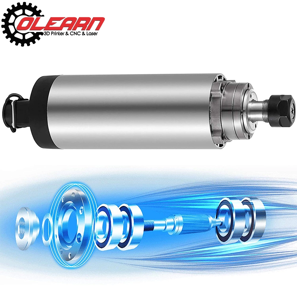 Olearn 2.2kw Spindle Water Cooling 24000rpm Machine Spindle Motor Engraving Milling Spindle 220V AC Spindle 4 Bearing